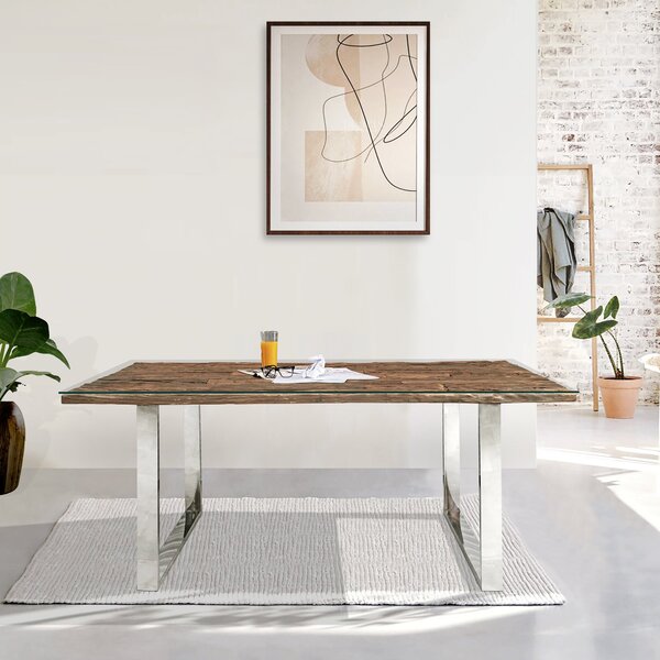 Railway Sleeper 6 Seater Dining Table Natural