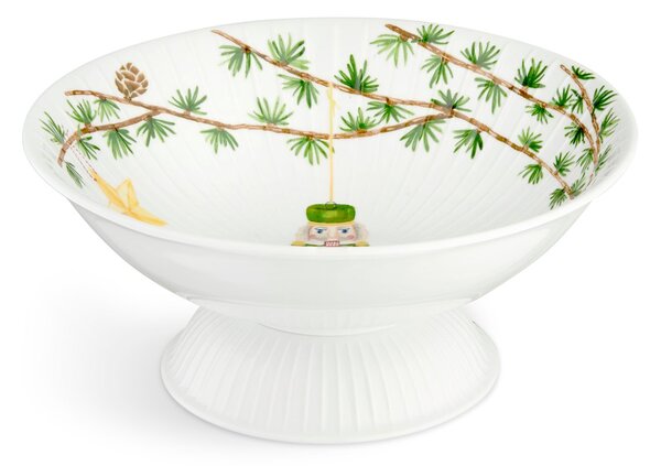 Kähler Hammershøi Christmas bowl on foot Ø23 cm White