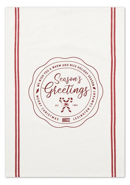 Lexington Seasons Greetings Printed tea towel 50x70 cm White-red