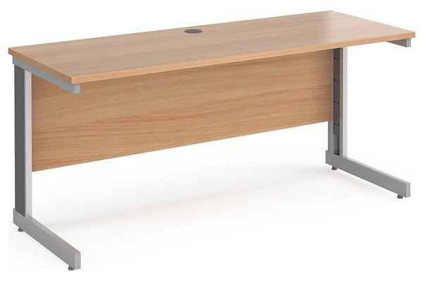 All Beech Deluxe Narrow Rectangular Desk, 160wx60dx73h (cm)