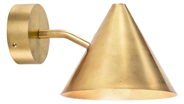 Örsjö Belysning Tratten Mini wall lamp Brass raw, fixed mounting