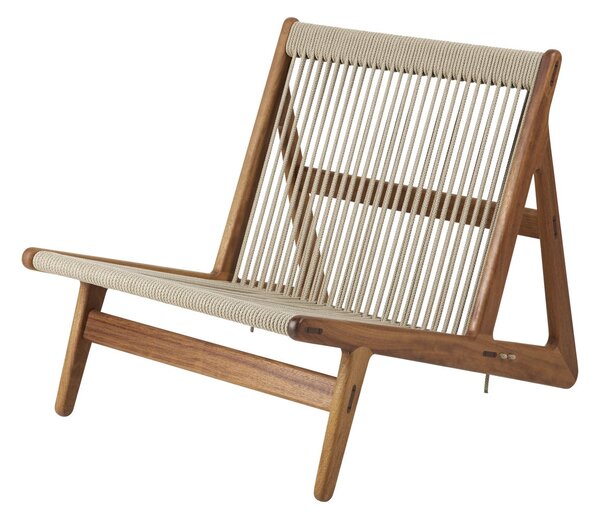 GUBI MR01 Initial outdoor lounge chair Oiled iroko wood