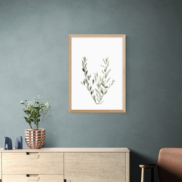 Botanical II - Olive Branch Print Green