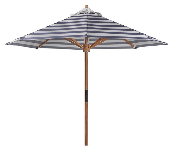 1898 Hisshult parasol Ø270 cm Blue stripe-teak