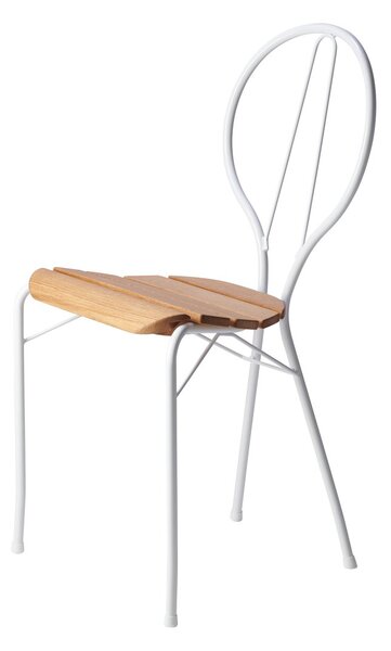 Gärsnäs Pia chair White lacquered steel frame-oiled oak