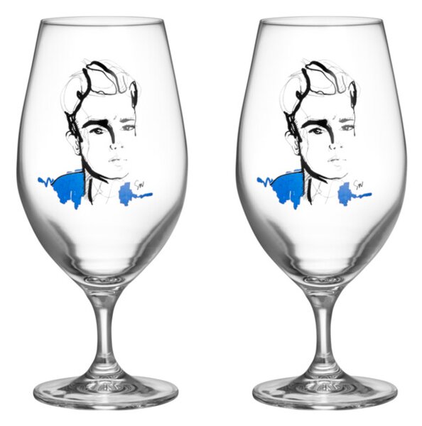 Kosta Boda All about you beer glass 40 cl 2-pack Celebrate him