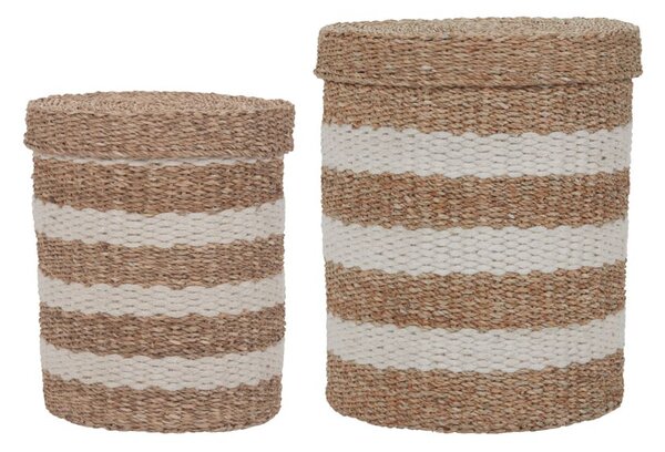 House Doctor Geet storage basket 2 pieces Natural brown