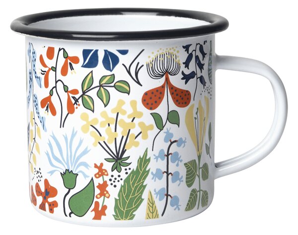 Pluto Design Herbarium enamel mug White-multi