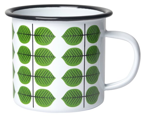 Pluto Design Berså enamel mug White-green