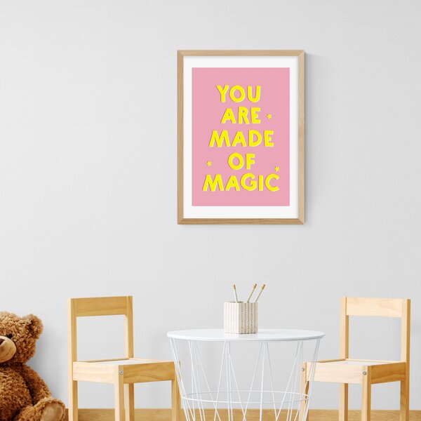 East End Prints You Are Made of Magic Print Pink