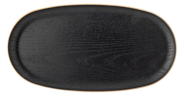 Bloomingville Leyton tray 18x34 cm Black oak