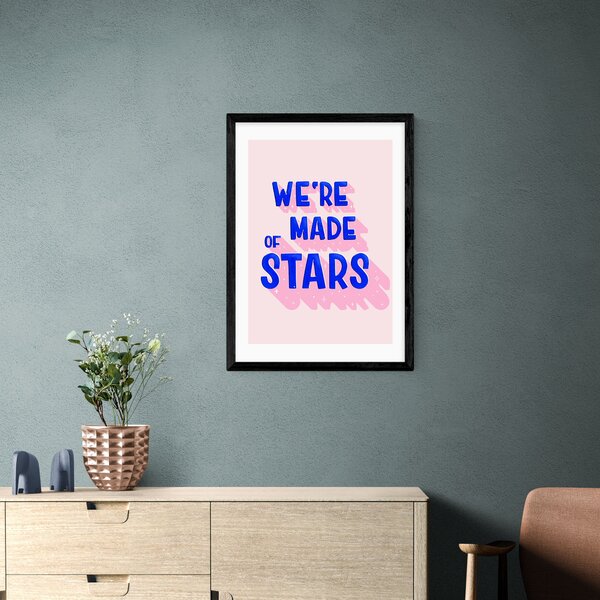East End Prints We're Made of Stars Print Pink
