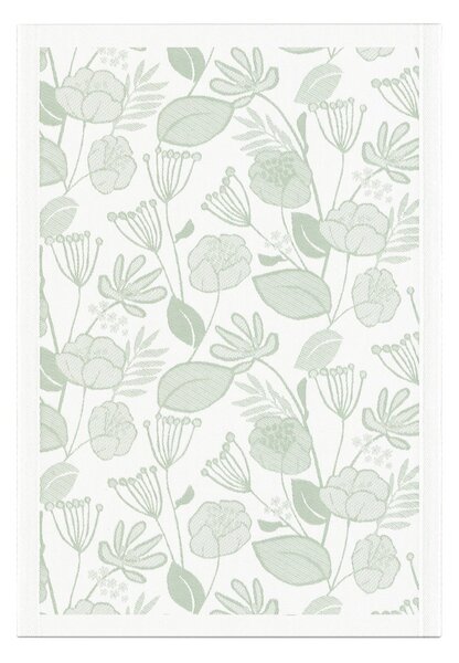 Ekelund Linneväveri Grönska kitchen towel 35x50 cm Green-white