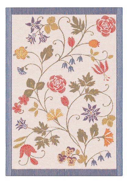 Ekelund Linneväveri Flower kitchen towel 35x50 cm Red-black