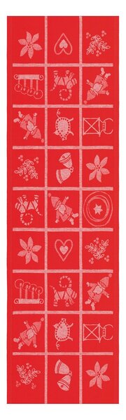 Ekelund Linneväveri Adventruta table runner 35x120 cm Red