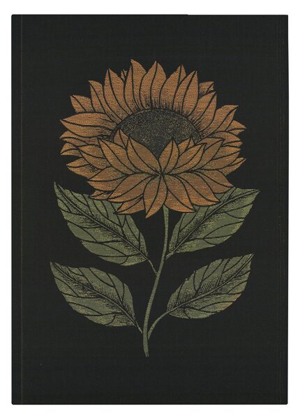 Ekelund Linneväveri Helia kitchen towel 48x70 cm Black-yellow