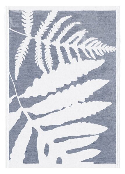 Ekelund Linneväveri Ormbunkar kitchen towel 50x70 cm Blue-white