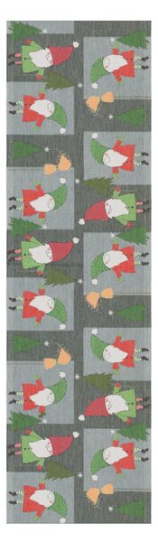 Ekelund Linneväveri Tomtenissar table runner 35x120 cm Multi