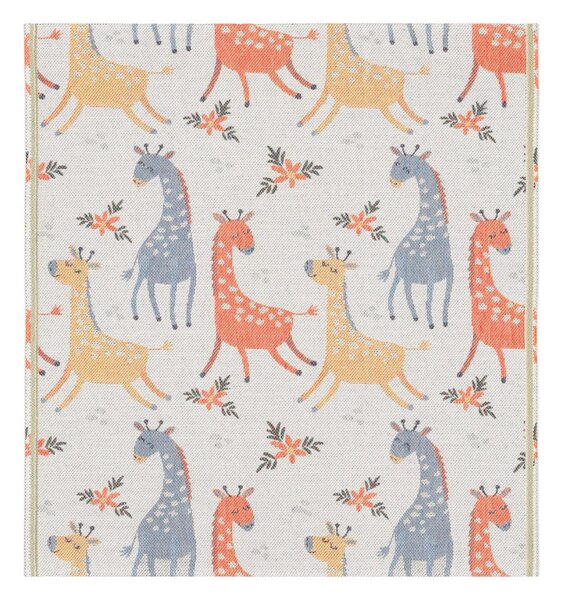 Ekelund Linneväveri Giraffer baby blanket 70x75 cm Multi