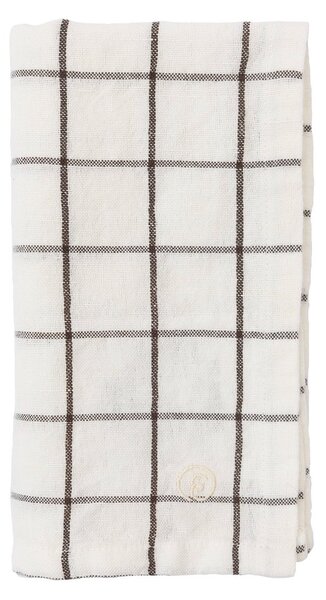 ERNST Ernst napkin large checkered 40x40 cm White-brown