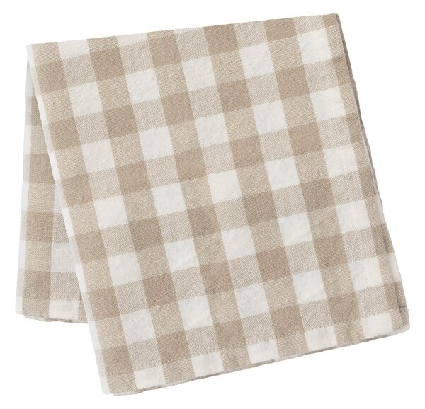 ERNST Ernst tablecloth checkered 145x340 cm Beige-white