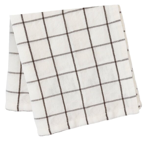 ERNST Ernst tablecloth large checkered 145x240 cm White-brown