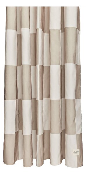 OYOY Chess shower curtain 180x180 cm Clay-offwhite