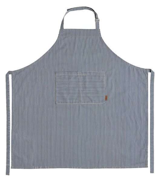 OYOY Striped denim apron Blue