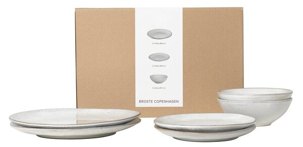 Broste Copenhagen Nordic Sand dinner set for two 6 pieces