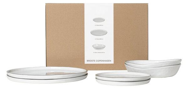 Broste Copenhagen Nordic Salt dinner set for two 6 pieces