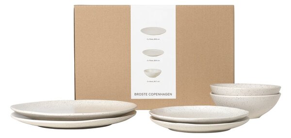 Broste Copenhagen Nordic Vanilla dinner set for two 6 pieces