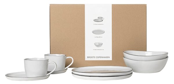 Broste Copenhagen Nordic Salt breakfast set for two 6 pieces