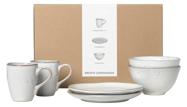 Broste Copenhagen Nordic Sand breakfast set for two 6 pieces