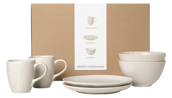 Broste Copenhagen Nordic Vanilla breakfast set for two 6 pieces