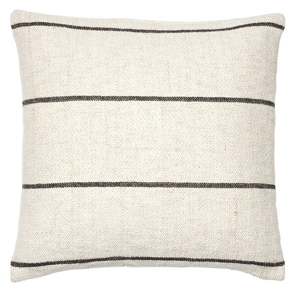 Broste Copenhagen Sigrid cushion cover 50x50 cm Light beige-black