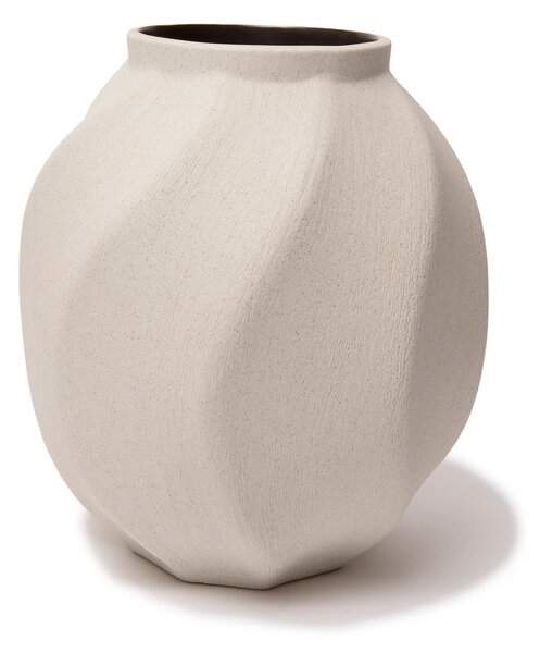 Lindform Soft wave vase Sand white light