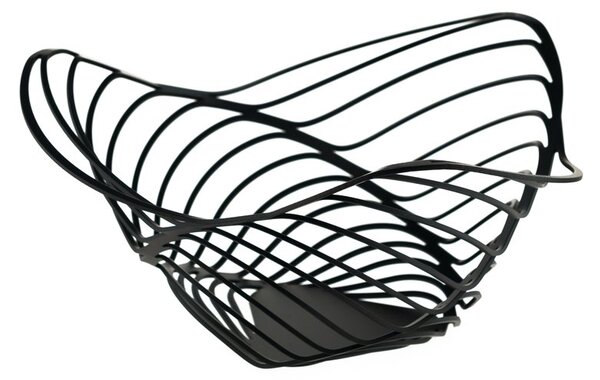 Alessi Trinity high fruit basket 26 cm Black