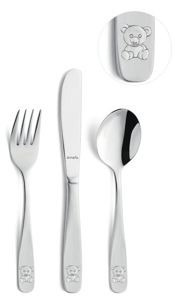 Amefa Bear children's cutlery 3 pieces Stainless steel