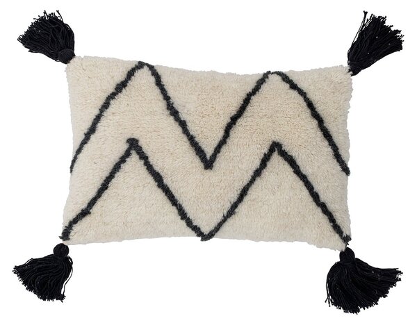 Bloomingville Ayn pillow 25x40 cm White-black