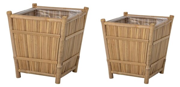 Bloomingville Sole flower pot set 2-pack Bamboo