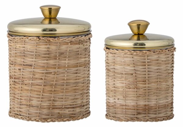 Bloomingville Abas pot with lid 2-pack Metal