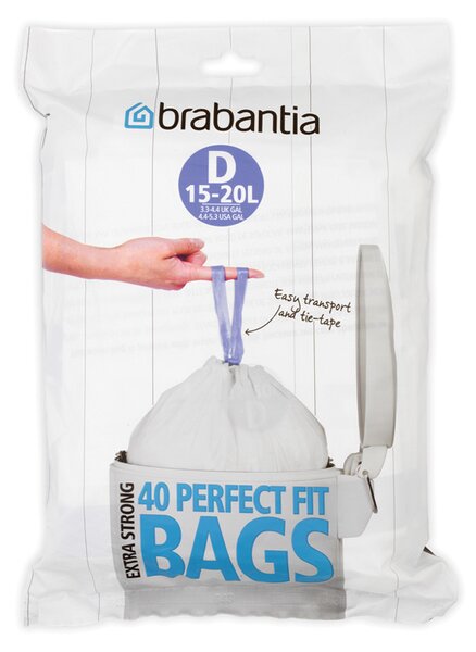 Brabantia PerfectFit waste bags D (40 bags per pack) 15-20 L