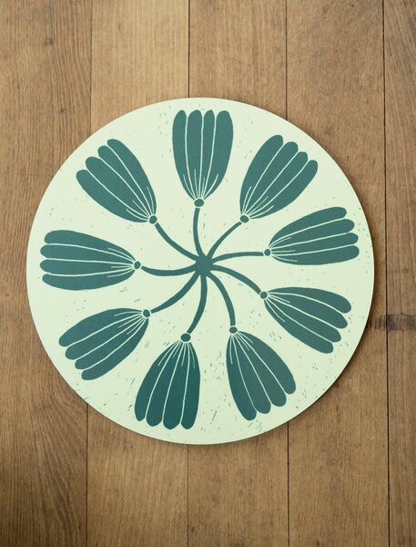 Fine Little Day Wreath coaster Ø21 cm Green