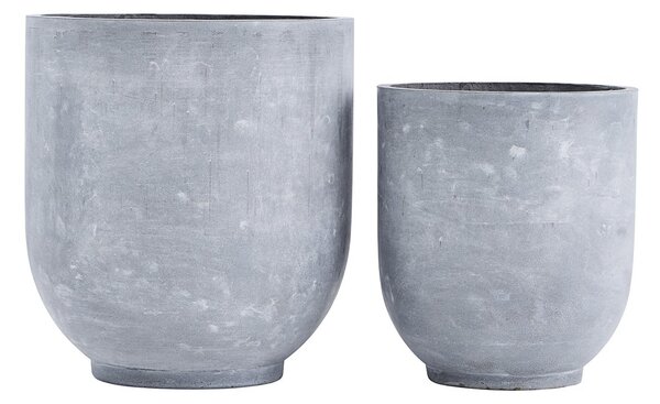 House Doctor Gard flower pot set of 2 Gray