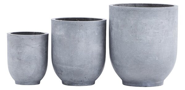 House Doctor House Doctor flower pot Ø30x34 cm, set of 3 Gray