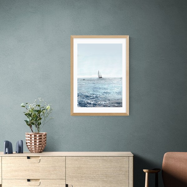 East End Prints Sunlight Bay Print Blue