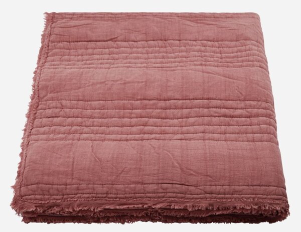 House Doctor Ruffle blanket 130x180 cm Dusty berry