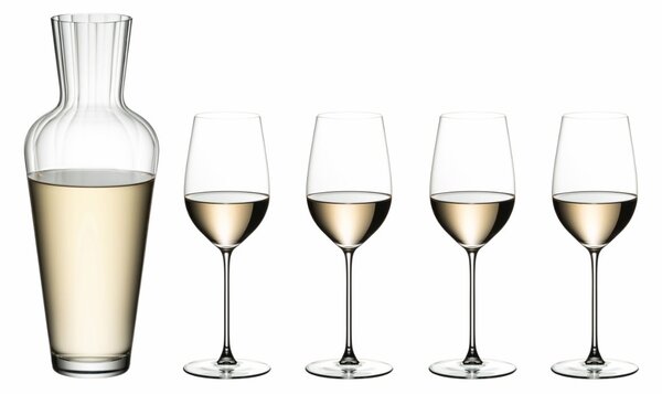 Riedel Veritas Riesling 4-pack including Mosel carafe Clear