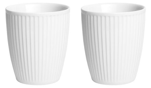 Pillivuyt Pleated Thermal Mug 8 cl 2-pack White