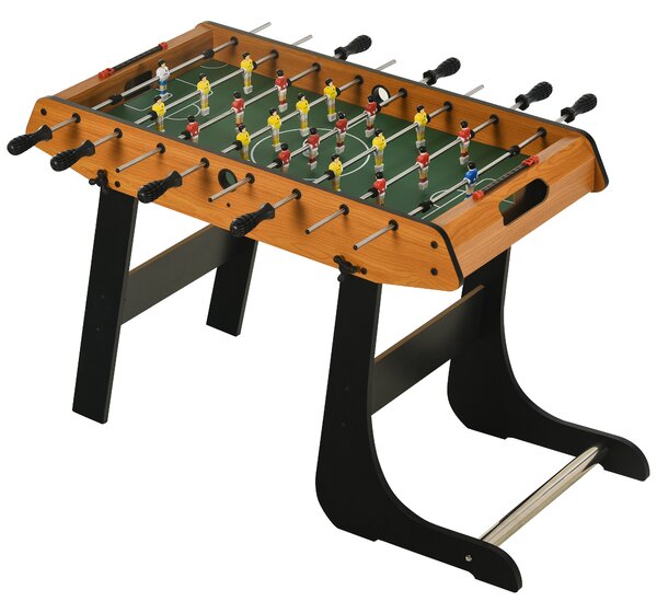HOMCOM Folding Football Gaming Table Mini Foosball Soccer Table for Family Fun Kids Toy Indoor Play Sports